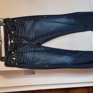 True Religion whisker wash bling Bootcut jeans